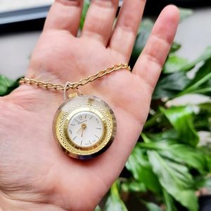 Vintage Swiss Lucerne Watch Necklace
